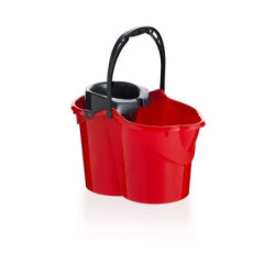 CUBO CON ESCURRIDOR 15L ROJO 9050