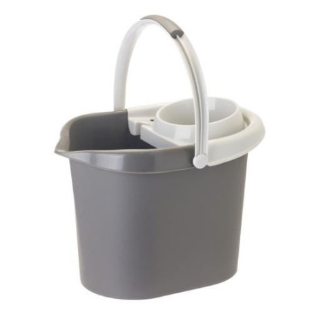 CUBO RECT.BAMBOO PRINT GREY CON ESCURRIDOR 9392