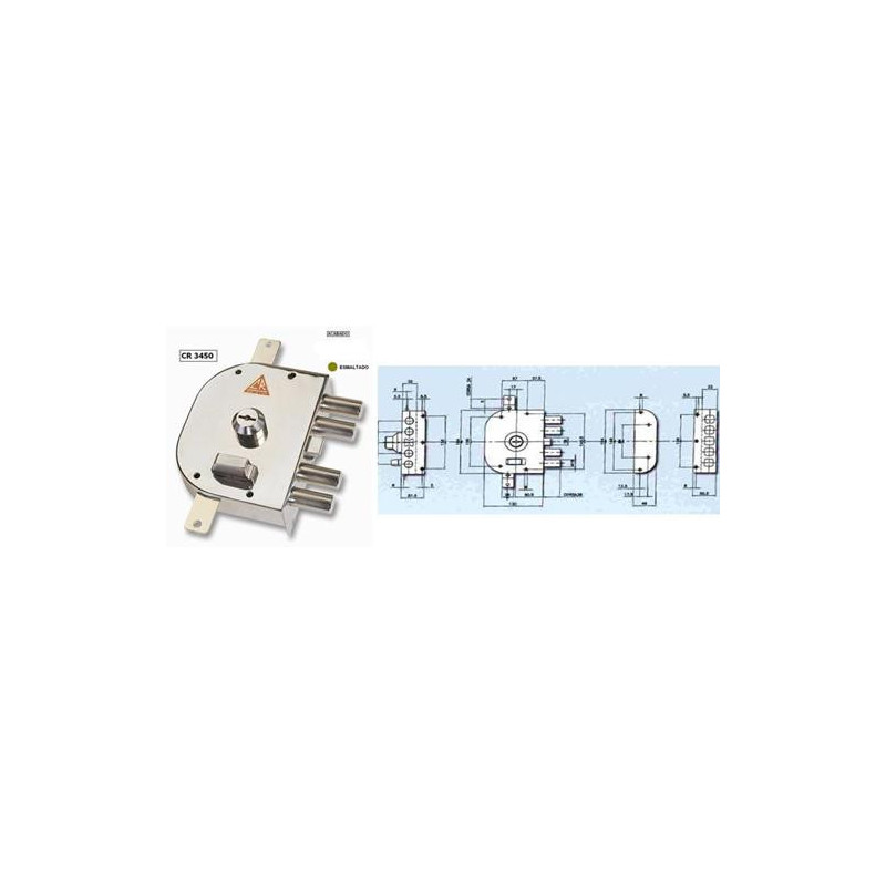 CERRADURA CR-3450 IZDA. ESMALTADO + BARRAS CODIVEN CERRADURA CR-3450 IZDA. ESMALTADO + BARRAS CODIVEN