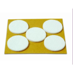 DESLIZADORES FIELTRO Ø 35 MM BLANCO 5 UDS.