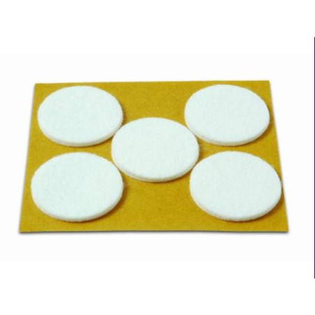 DESLIZADORES FIELTRO Ø 35 MM BLANCO 5 UDS.