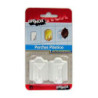 PERCHA MEDIANA PLASTICO BLANCO (DISPLAY-2) 5018