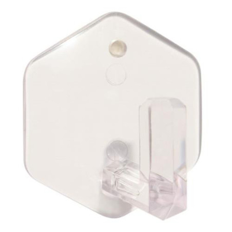 PERCHA PLASTICO ADHESIVO TRANS. (BL-2) B50210H