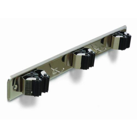 CUELGA ESCOBAS CON RODILLO TRIPLE (DISPLAY-1) 7066