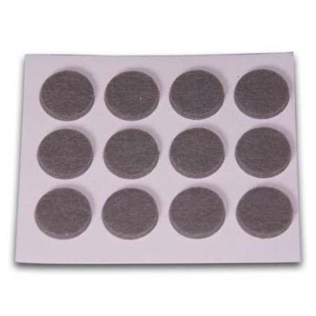 FIELTRO ADHESIVO DISCO 20 MM. GRIS DISPLAY-12