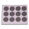 FIELTRO ADHESIVO DISCO 20 MM. GRIS DISPLAY-12