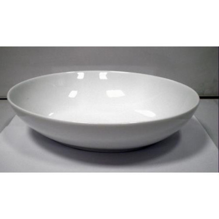 ENSALADERA OVAL PORCELANA BLANCA REDONDA