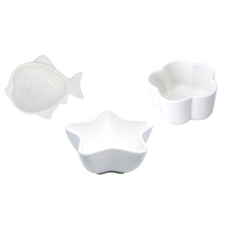 PLATO PORCELANA SNACK FORMAS MARINAS SURT.FIH372