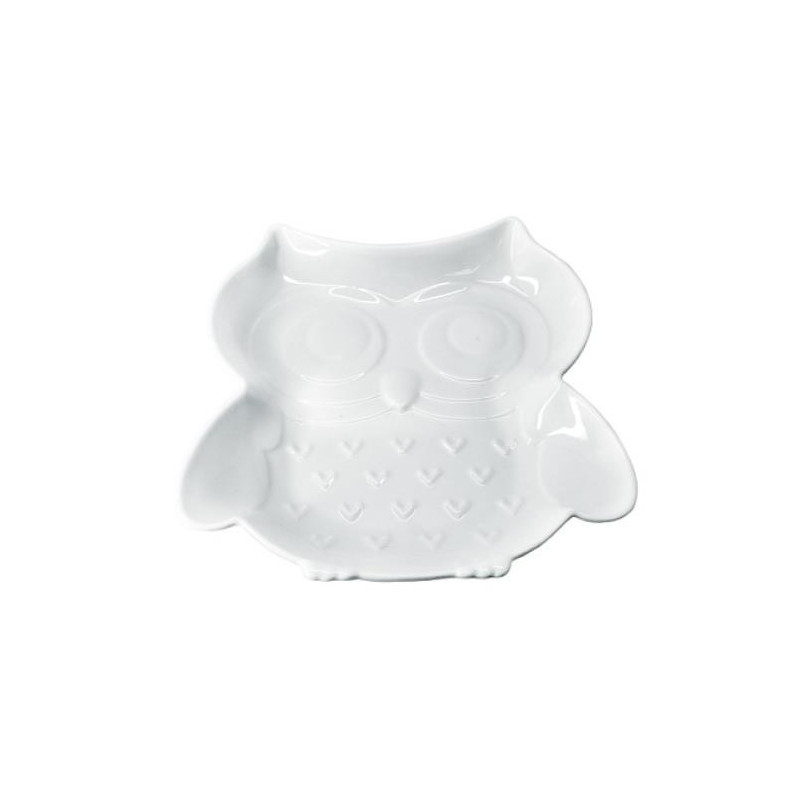 PLATO PORCELANA SNACK FORMA BUHO FIH374