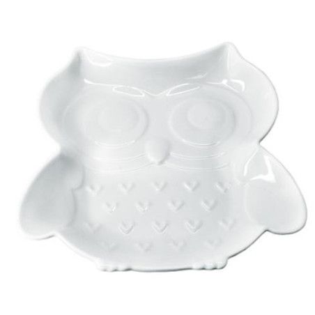 PLATO PORCELANA SNACK FORMA BUHO FIH374