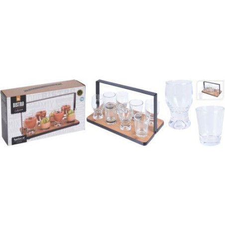 SET BANDEJA CON VASOS 9PZAS. 210000510