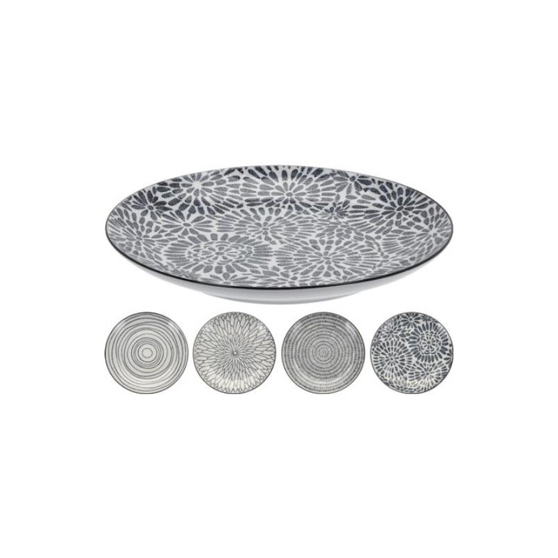 PLATO GRES GRIS 270MM DISEÑO SURTIDO 079000060