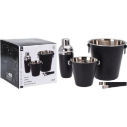 SET 4 PIEZAS COCTEL INOX NEGRO MATE A12405600