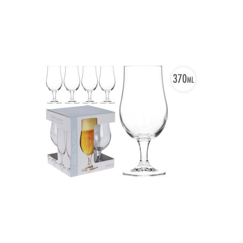 SET 4 COPAS CRISTAL CERVEZA 37 CL.