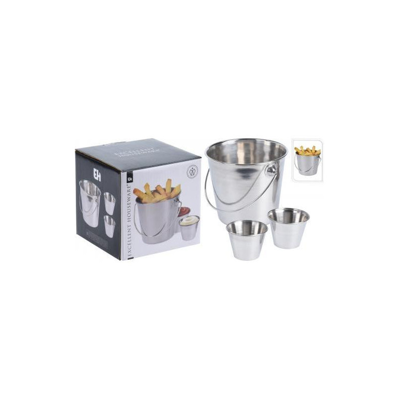 SET 3 PIEZAS PARA APERITIVOS ACERO INOX. A12405130 SET 3 PIEZAS PARA APERITIVOS ACERO INOX. A12405130