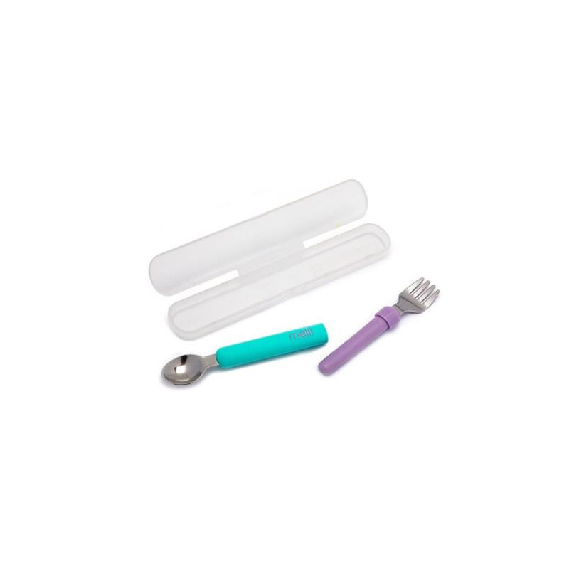 SET CUBIERTO INFANTIL AGUA MARINA/MORADO 11200