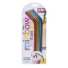 SET 7 PAJITAS REUTILIZABLES ACERO INOX.COLOR.12582