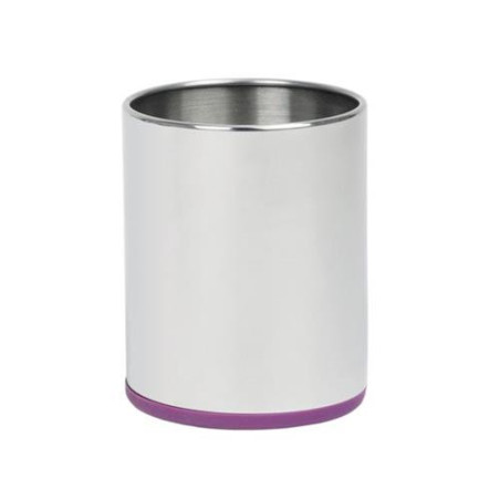 BOTE UTENSILIOS INOX./SILICONA PURPURA CC62366