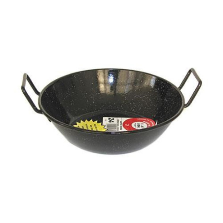 SARTEN ESMALTADA HONDA CON ASAS LA IDEAL 36 CM.