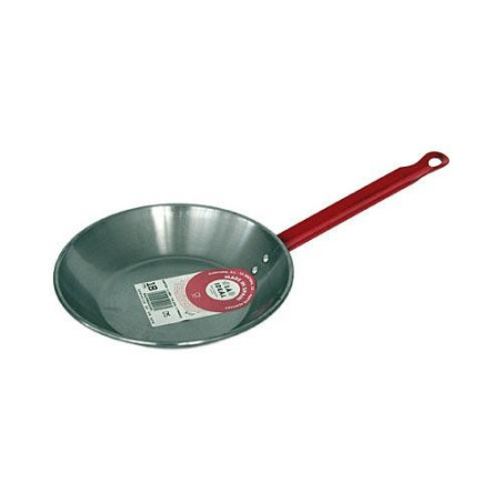 SARTEN PULIDA LLANA CON MANGO LA IDEAL 30 CM.