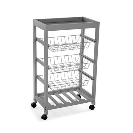 VERDULERO ACERO 3 CESTAS GRIS 998230 095