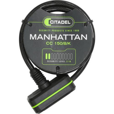 CABLE ESPIRAL CITADEL 150CM. DIAMETRO 8MM. CC15/8K