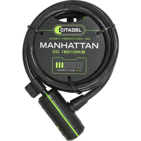 CABLE ESPIRAL CITADEL 180CMS. 10MM CC18/10KB