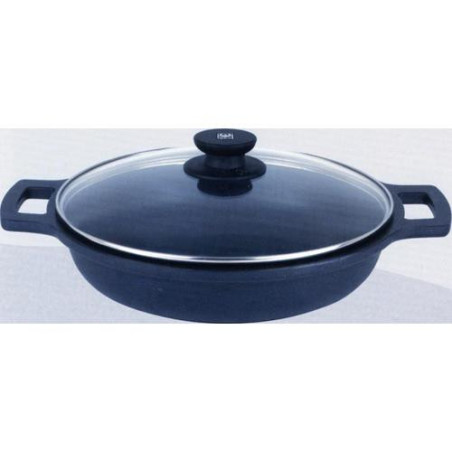 CACEROLA BAJA AL. FUNDIDO CON TAPA CRIS 20 CM.