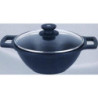 CACEROLA CONCAVA AL. FUNDIDO C/TAPA 28 CM.-INDUC.