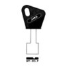 LLAVIN LATON SEGURIDAD PLASTICO NEGRO MT-EG.P