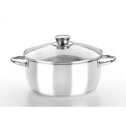 CACEROLA CON TAPA CRISTAL 24 CM. OPTIMA M451124