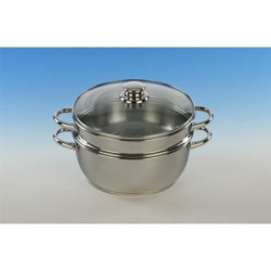 SET VAPOR CON TAPA CRISTAL 24 CM. OPTIMA