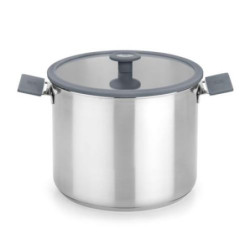 OLLA CON TAPA CRISTAL STEEL GRIS 22 A703954