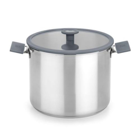 OLLA CON TAPA CRISTAL STEEL GRIS 22 A703954