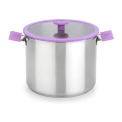OLLA CON TAPA CRISTAL STEEL LILA 22 A693954