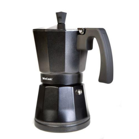 CAFETERA ALUMINIO INDUCCION NEGRA 9 TAZAS LUCCIA