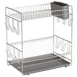 ESCURREPLATOS GRANDE INOXIDABLE GRIS 90980