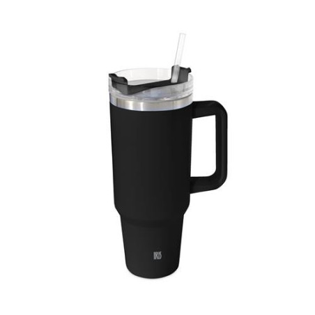 TAZA TERMO 1200 ML NEGRO C/PAJITA 8365-IN
