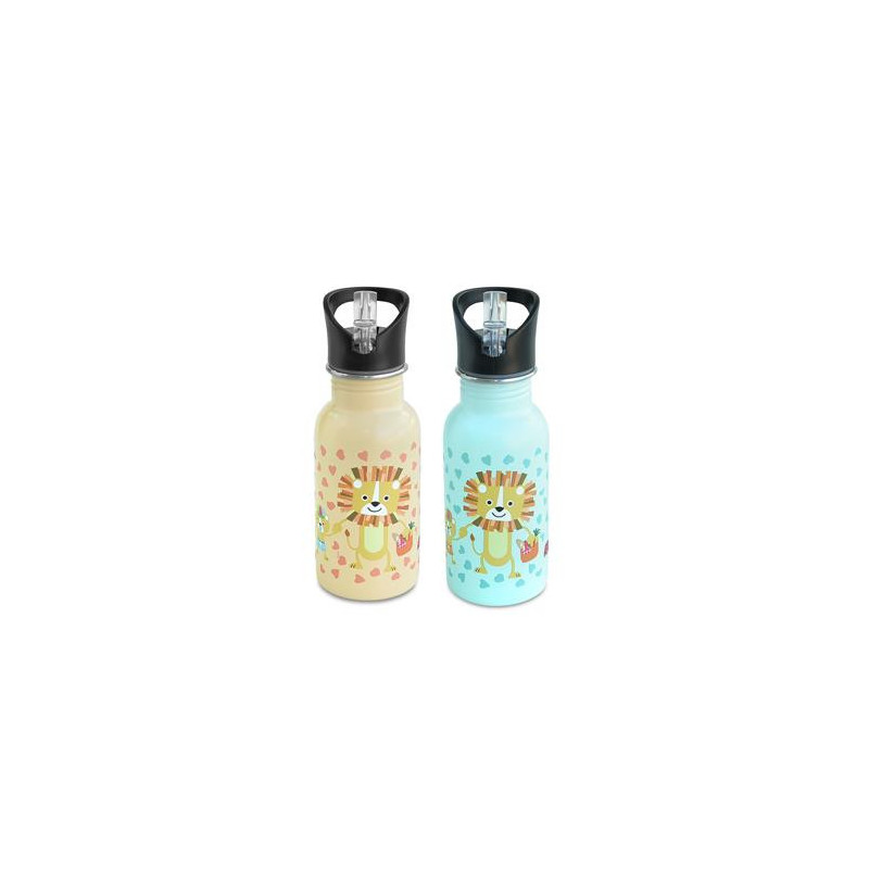 BOTELLA INOX 400ML SNACK RICO FUNNY JUNGLE SURTIDO