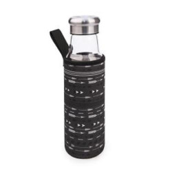 BOTELLA DE VIDRIO FLECHAS NEGRAS 550 ML.