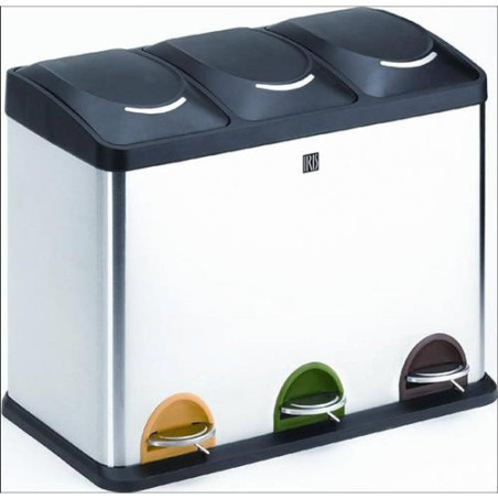 CUBO RECICLAJE 3 COMPARTIMENTOS 45 L. 2399-I