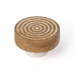 POMO 40MM MADERA C/BLANCO DESGASTADO 456BL