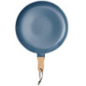 PLATO CON MANGO DE MADERA COLOR AZUL