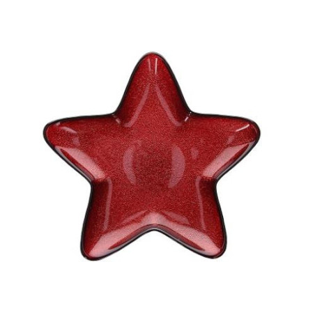 PLATO ESTRELLA 24 CM - COLOR ROJO