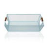CESTA AZUL METAL 35X25X8CM. 15619960