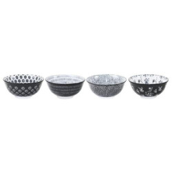 BOL PORCELANA SURTIDO 4 NEGRO 15CM 691901