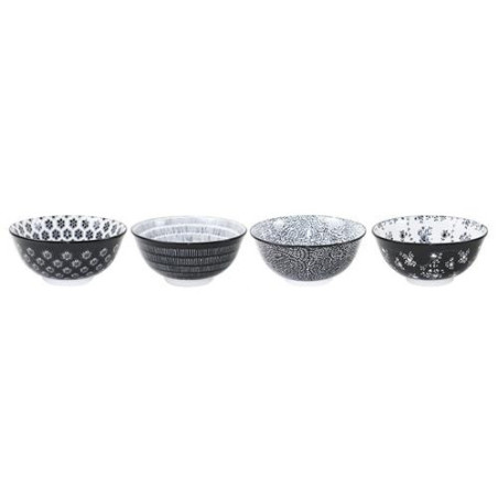 BOL PORCELANA SURTIDO 4 NEGRO 15CM 691901