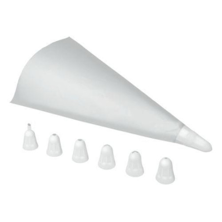 JUEGO 3 MANGAS PASTELERAS DESECHABLES+7 BOQUILLAS