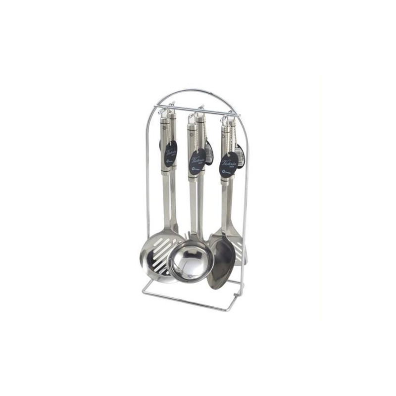 JGO. COCINA VICTORIA C/SOPORTE 6 PIEZAS INOX.