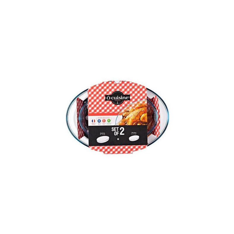 SET 2 FUENTES OVAL 39X27 Y 30X21 OCUISINE